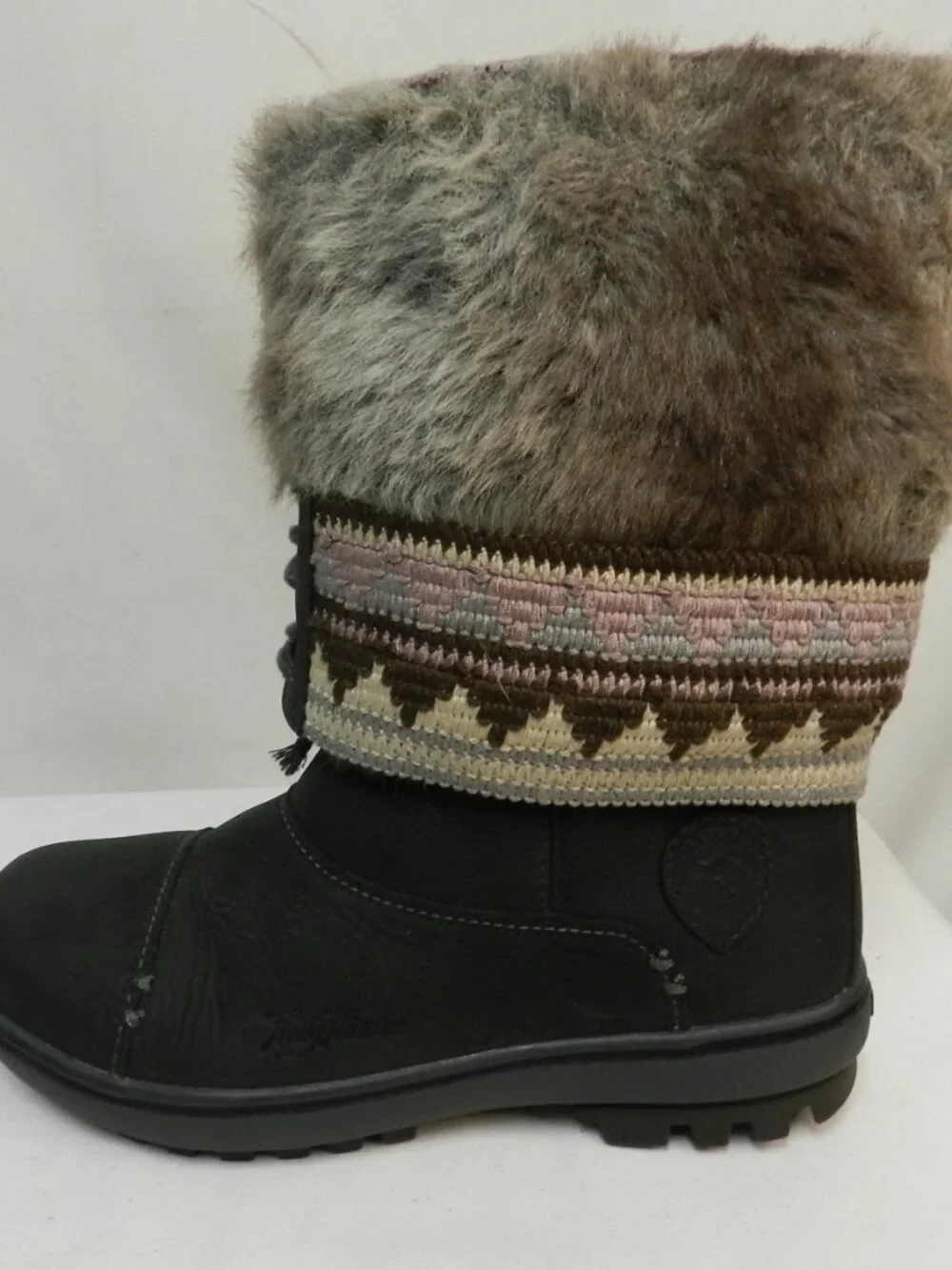 Helly Hansen Water Resistant Leather faux fur mid calf boots felt lined Size 7